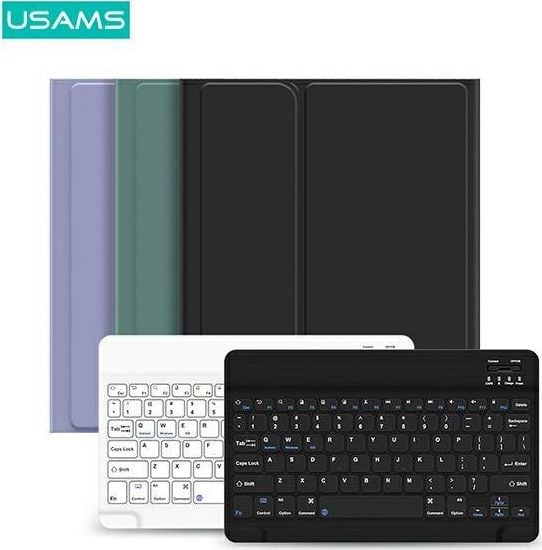 Husă Usams USAMS Winro cu tastatură iPad Air 10,9` carcasă violet-tastatură albă/husă mov-tastatură albă IP109YRU03 (US-BH655)