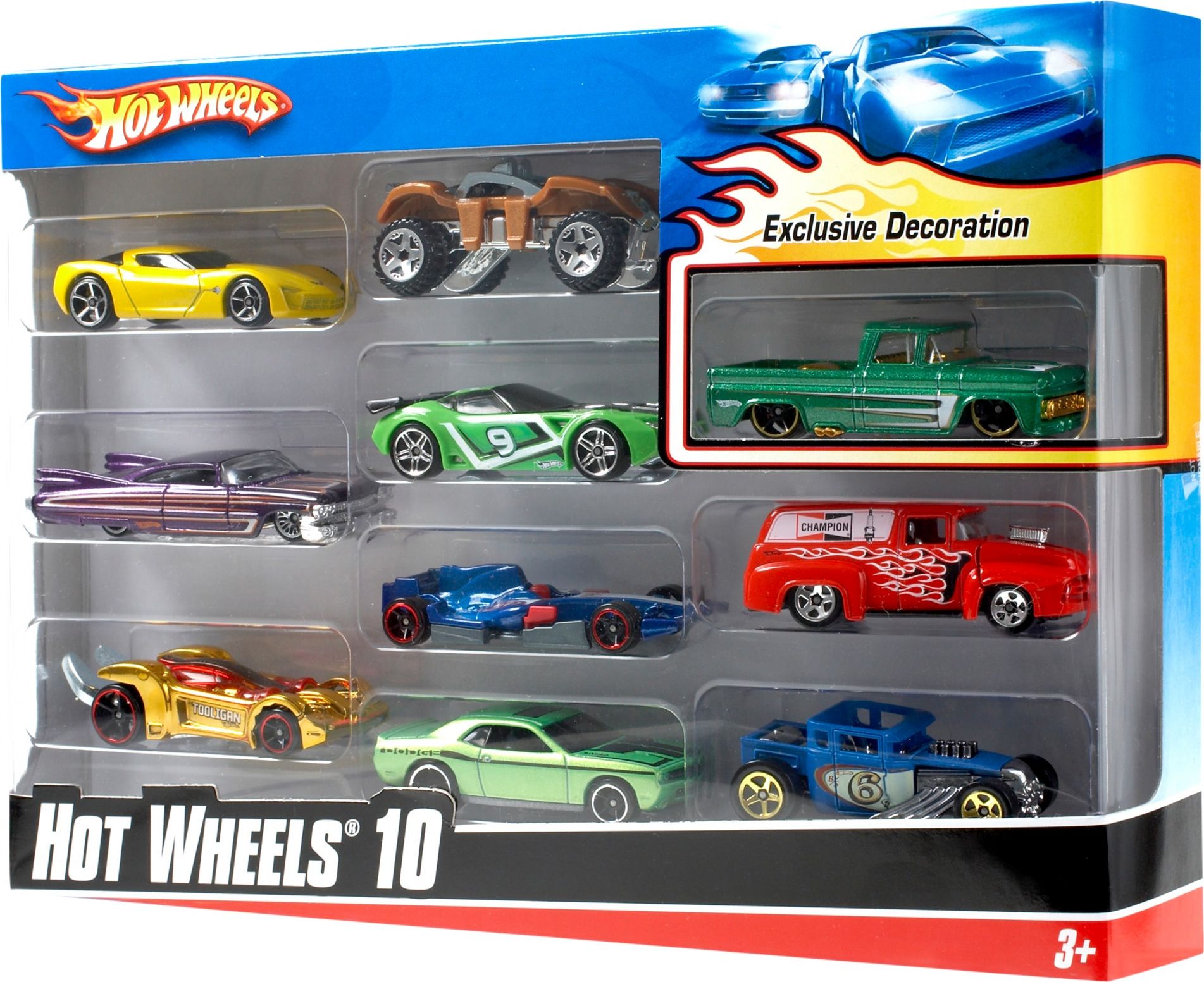 HW basic car 10 pack asst Mattel 54886