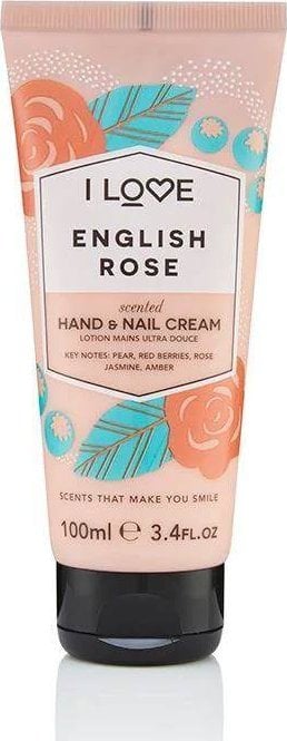 I love I Love Scented Hand & Nail Cream crema hidratanta pentru maini si unghii English Rose 100ml