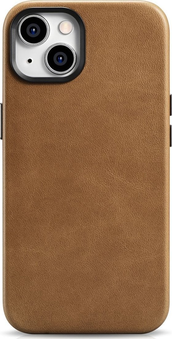 iCarer iCarer Oil Wax Premium Leather Case skórzane etui iPhone 14 magnetyczne z MagSafe brązowy (WMI14220701-TN)