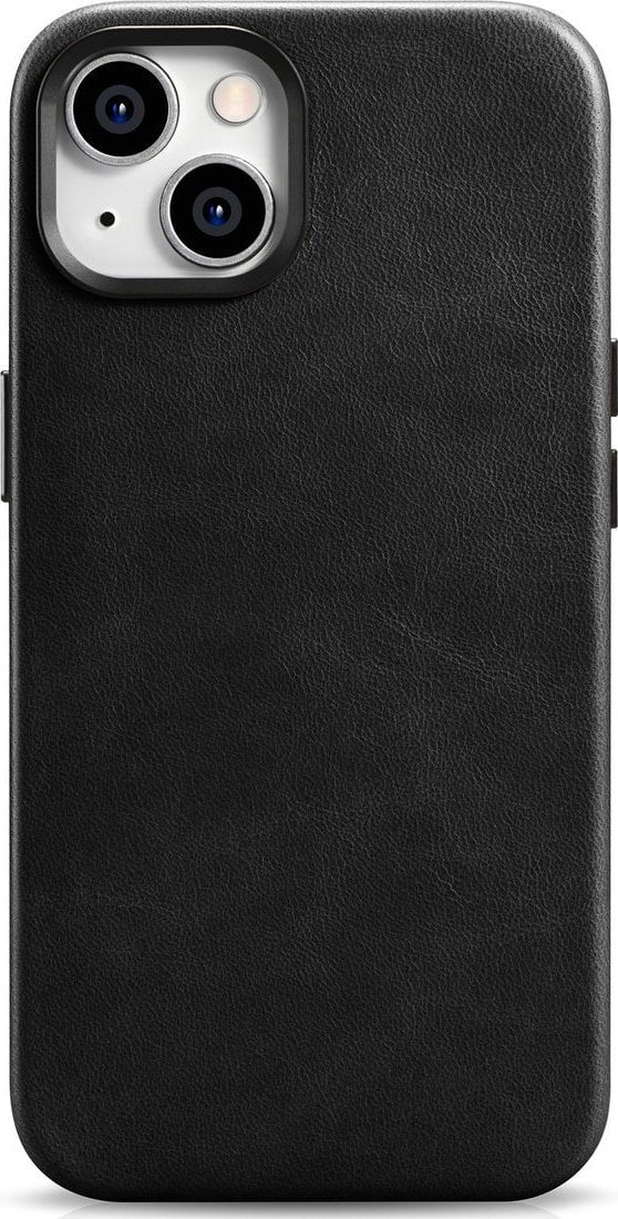 iCarer iCarer Oil Wax Premium Leather Case skórzane etui iPhone 14 magnetyczne z MagSafe czarny (WMI14220701-BK)