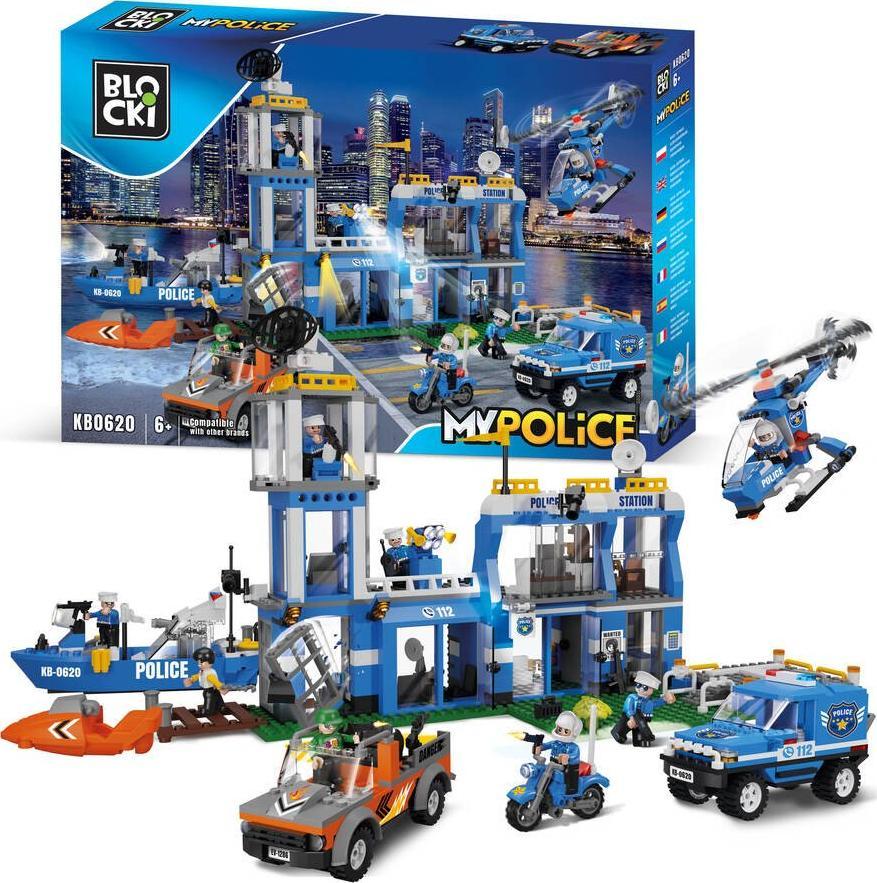 Set de constructie Blocki my police, Sectie de politie, 917 piese