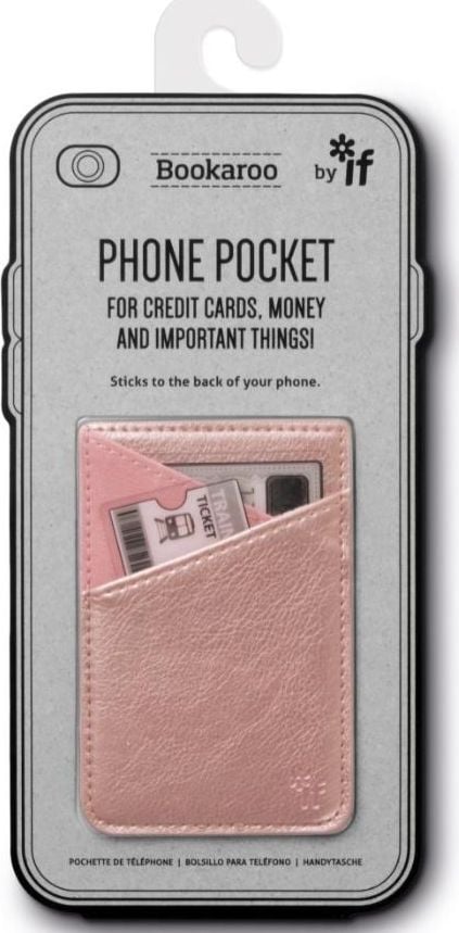 IF Bookaroo Phone Pocket portfel na telefon złoty róż