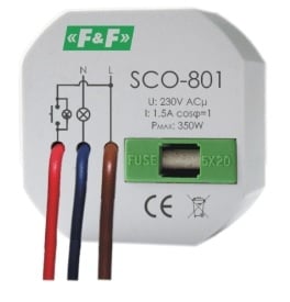 iluminat Dimmer SCO-801 fara memorie 230V AC 350W gri SCO-801