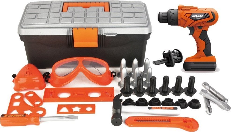 Import leantoys DIY Kit Tool Box Drill cu baterie