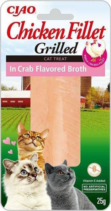 Inaba Foods File de Pui Churu In bulion de Crab 25g, un rasfat pentru pisici