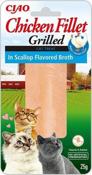 Inaba Foods File de Pui Churu In bulion de scoici 25g, un rasfat pentru pisici