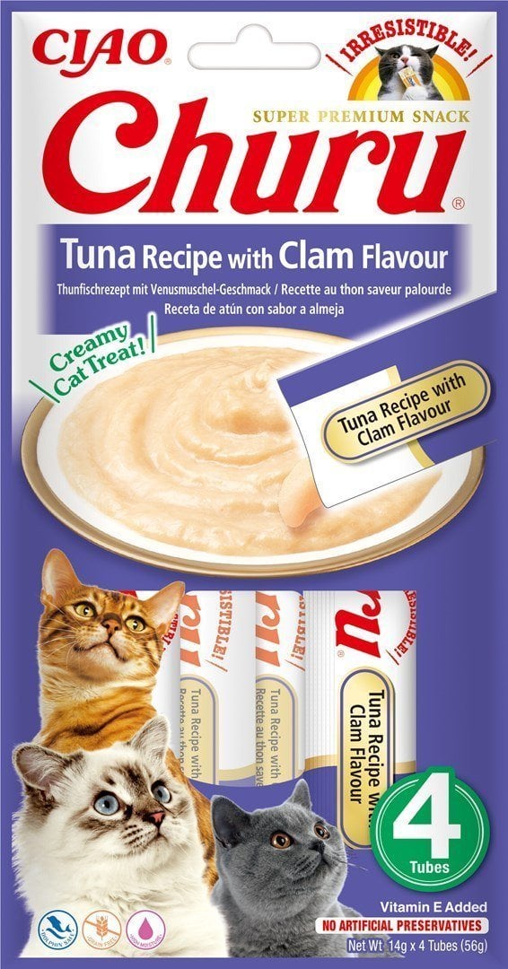 Inaba Foods Gustare Inaba CHURU Ton cu midii pentru pisici 4x14g