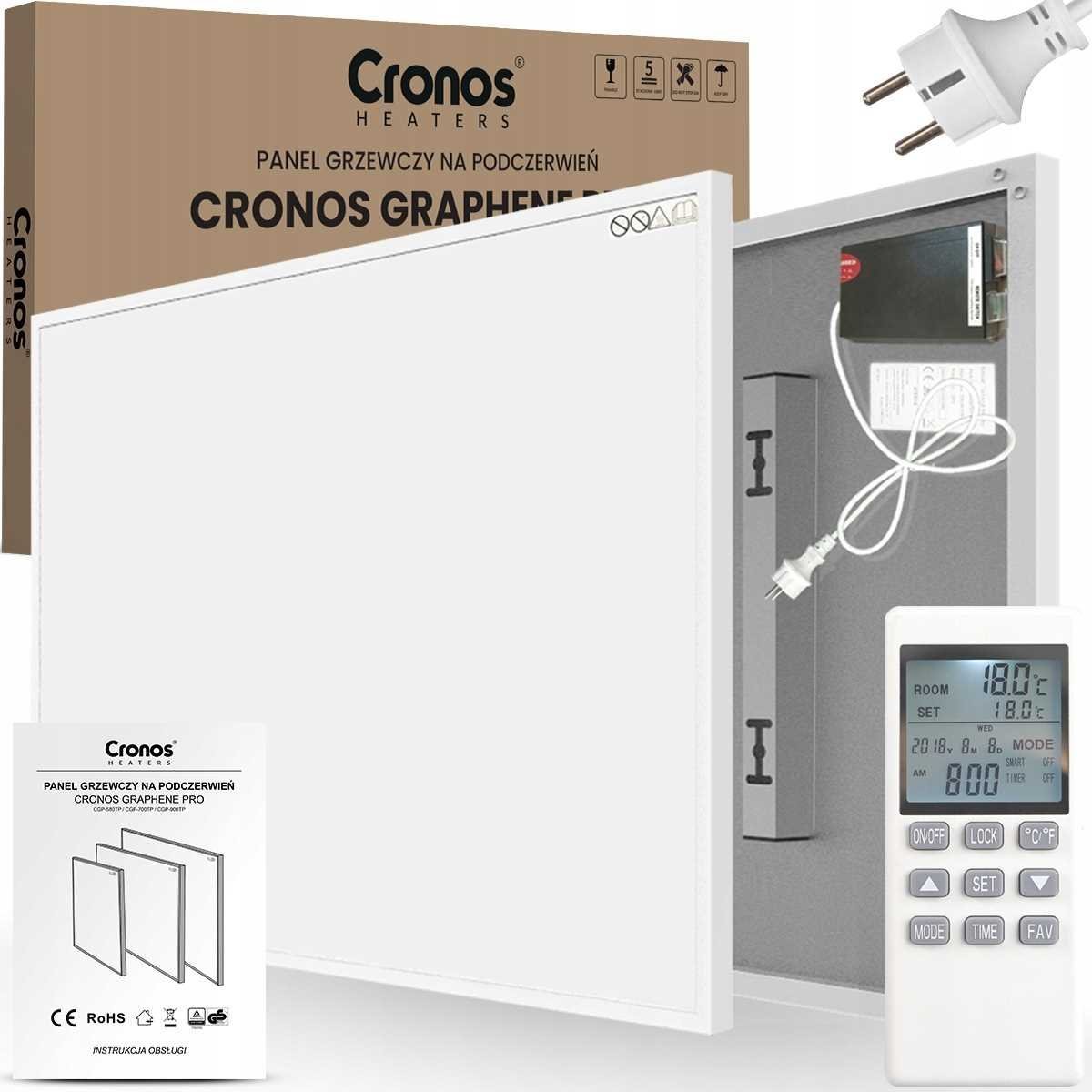 Încălzitor Cronos IR PANOU DE ÎNCĂLZIRE CRONOS Graphene PRO CGP-700TP Alb