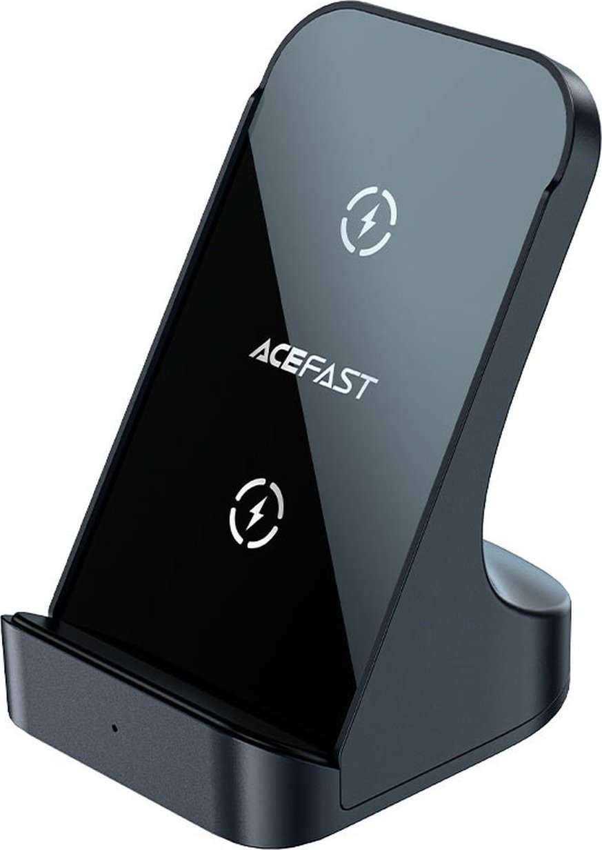 Încărcător Acefast Încărcător cu inducție Acefast, suport pentru telefon Qi fără fir de 15 W, gri (E14)