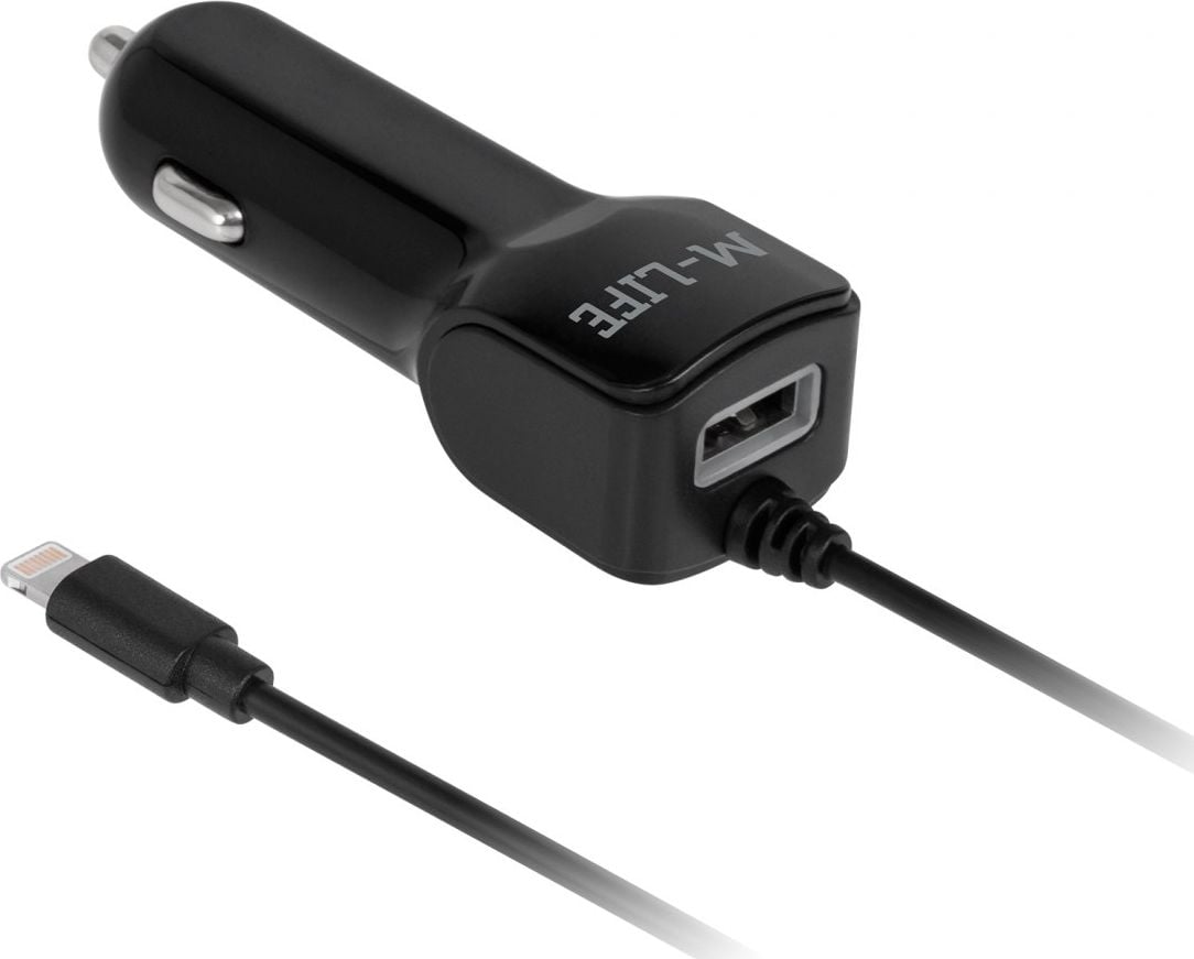 Incarcator auto Lightning + USB 2100 MA M-LIFE