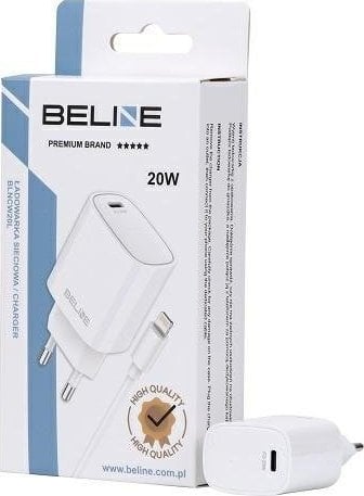 Incarcator Beline Incarcator de perete USB-C 20W + cablu Lightning