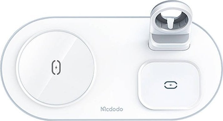 Incarcator Mcdodo Incarcator wireless Mcdodo CH-7062 3in1 15W (telefon/TWS/Apple Watch) alb