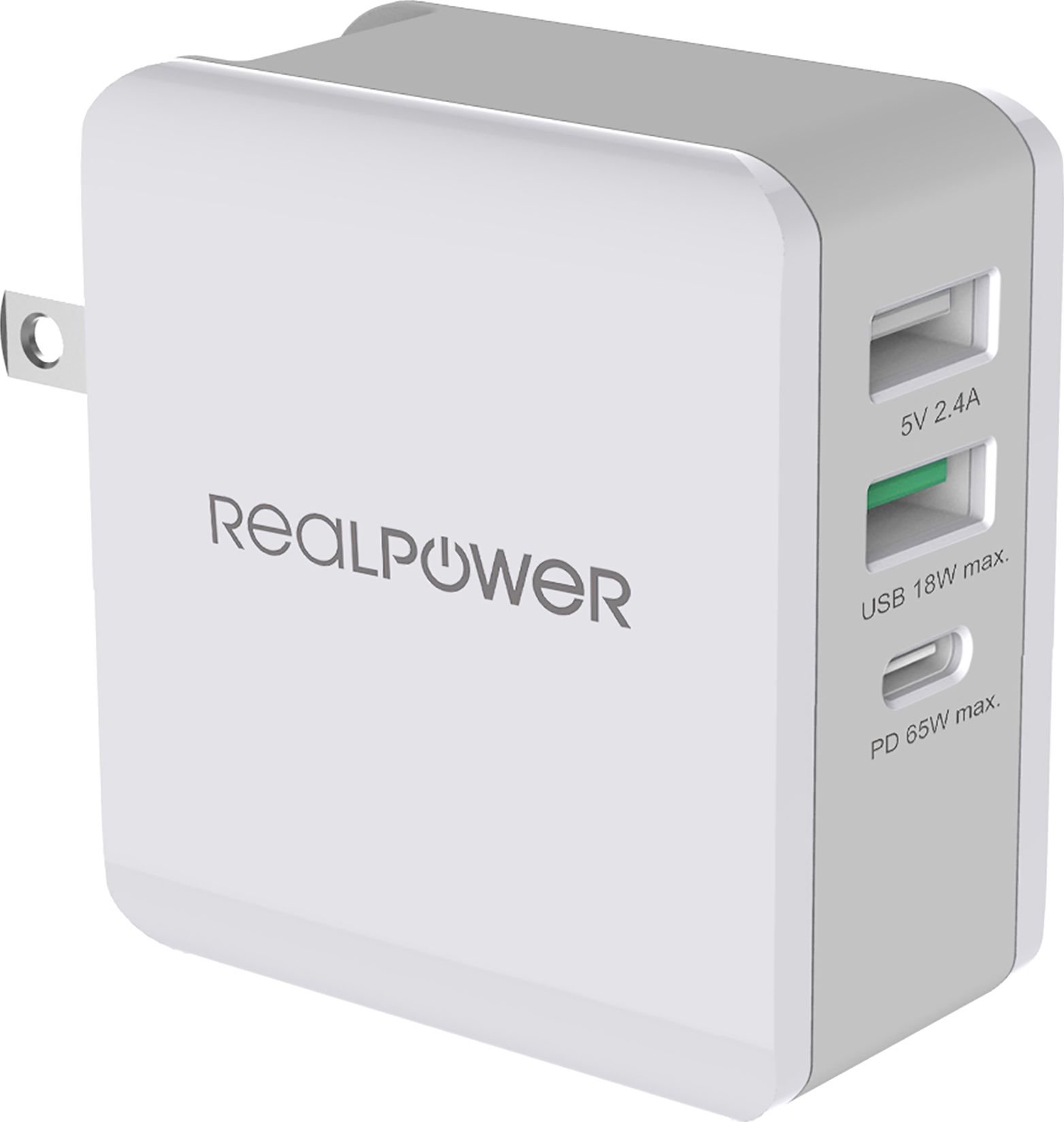 Încărcător Realpower DeskCharge-65 2x USB-A 1x USB-C 2,4 A (306837)
