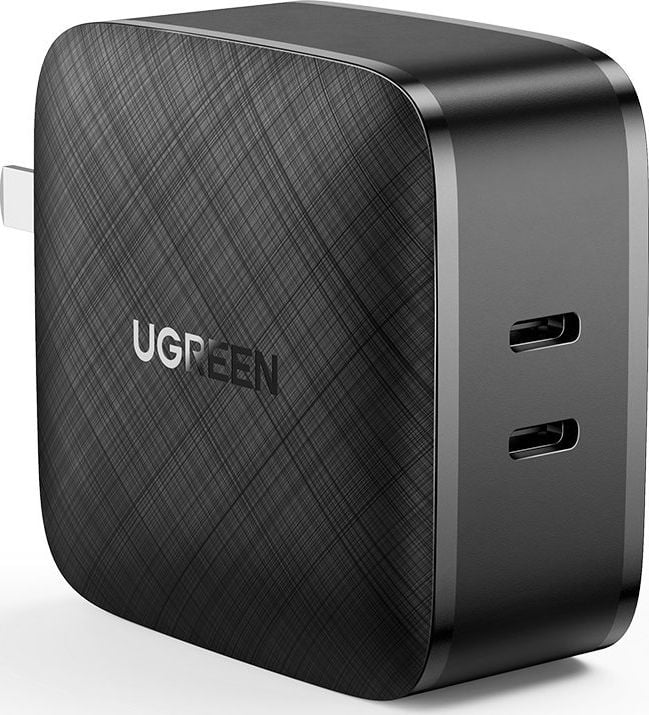 Incarcator UGREEN CD216, 2xUSB-C, 66W, PD, Negru