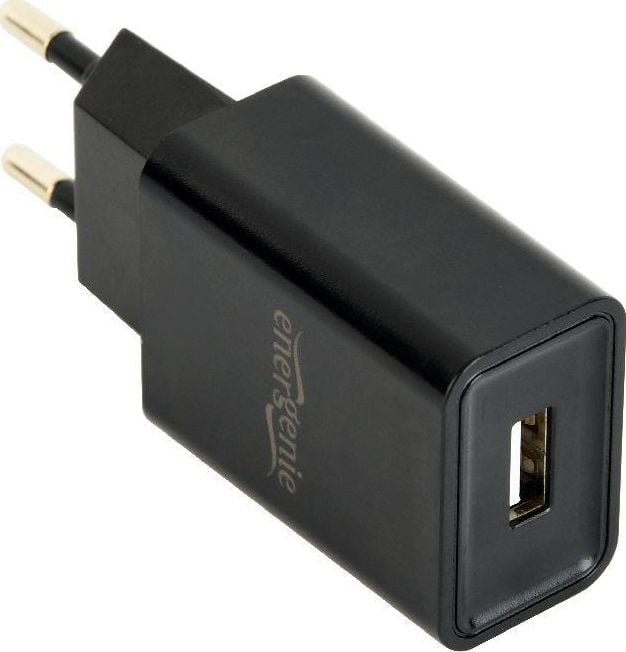 Incarcator USB 5 V, 2.1 A, Energenie, la retea, cu protectie la scurtcircuit si suprasarcina, negru