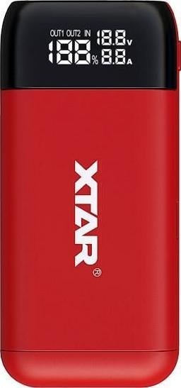 Încărcător Xtar ÎNCĂRCĂTOR/POWERBANK XTAR PENTRU BATERIE CILINDRICE LI-ION 18650/20700/21700 RED PB2S