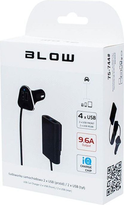 Încărcător Blow 4x USB-A 9,6 A (75-744#)