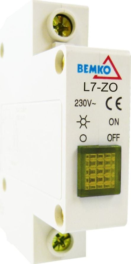 Indicator de semnalizare galben monofazat Bemko Indicator de prezență de fază A15-L7-ZO Bemko 2020