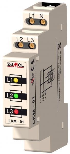 Indicator tensiune ZAMEL LKM-01-40, 2.8mA, 230V, IP20, Alb