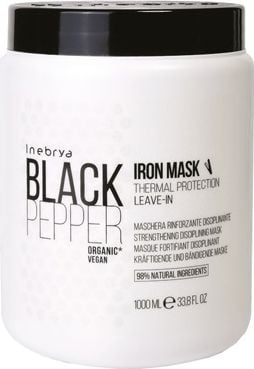 Inebrya Black Pepper Iron Mask masca de par disciplinata si intaritoare 1000ml