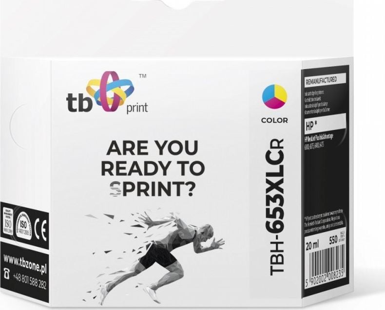 Ink TB Print TB Print Cerneală pentru HP DeskJet 6075 TBH-653XLCR color remanufacturată