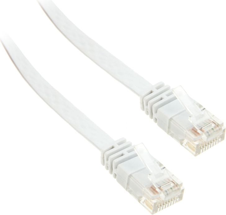 InLine 10m - cablu de retea U/UTP - 1000 Mbit - Cat.6 - RJ45 - alb (71600W)