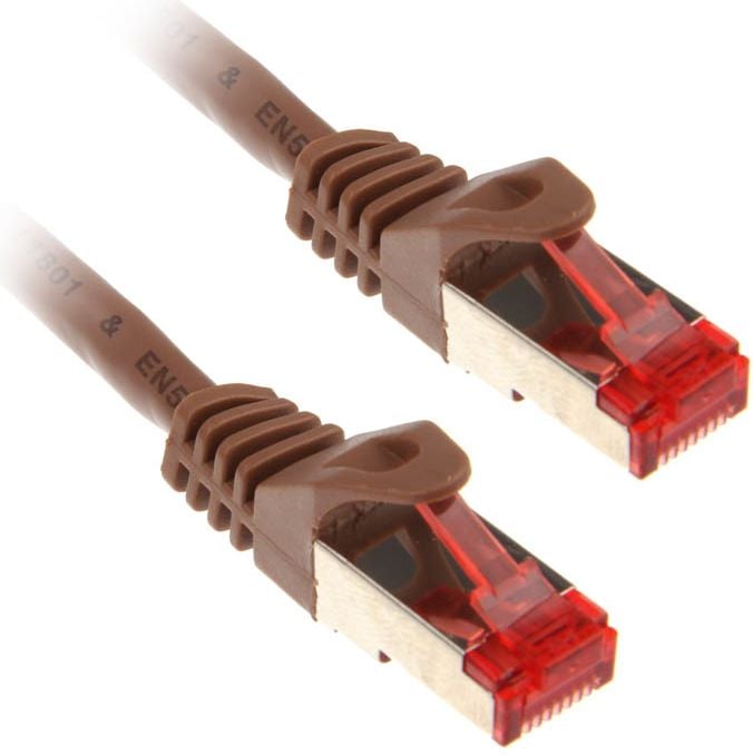 Cablu inline 2m Cat.6 kabel sieciowy 1000 Mbit RJ45 - brązowy ( 76402K )