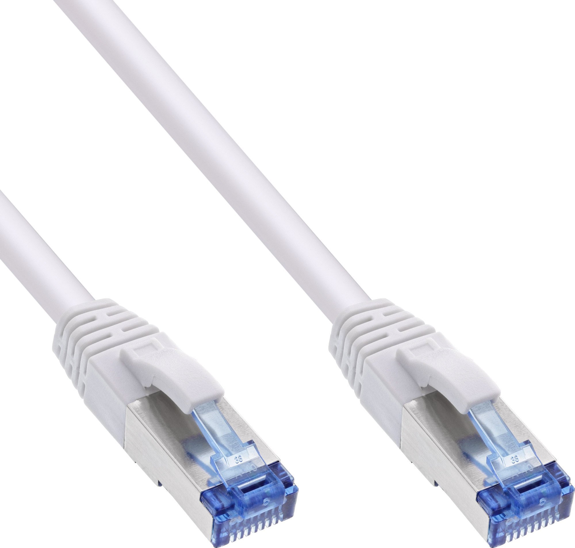 InLine 40 buc. Bulk-Pack InLine® Patch Cable S/FTP PiMF Cat.6A fără halogeni 500MHz alb 2m