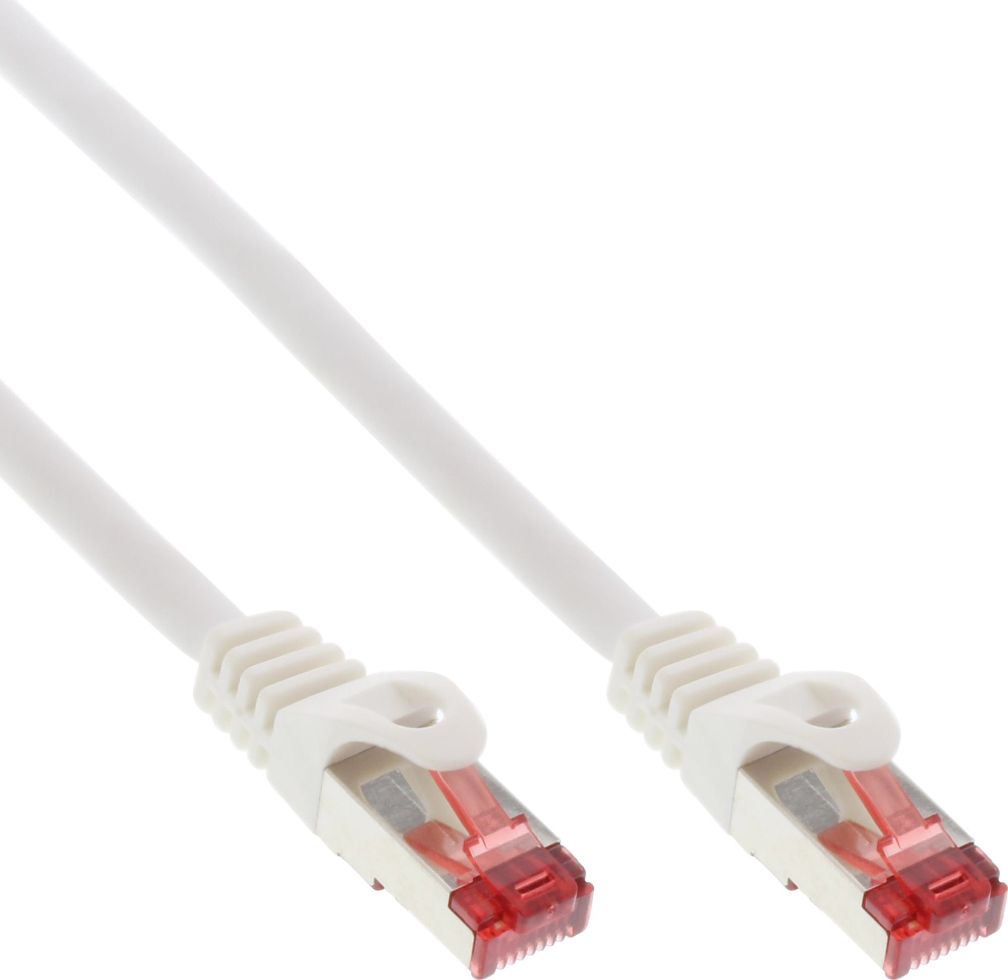 InLine 40 buc. Bulk-Pack InLine® Patch cablu, S/FTP (PiMf), Cat.6, 250MHz, PVC, CCA, alb, 2m