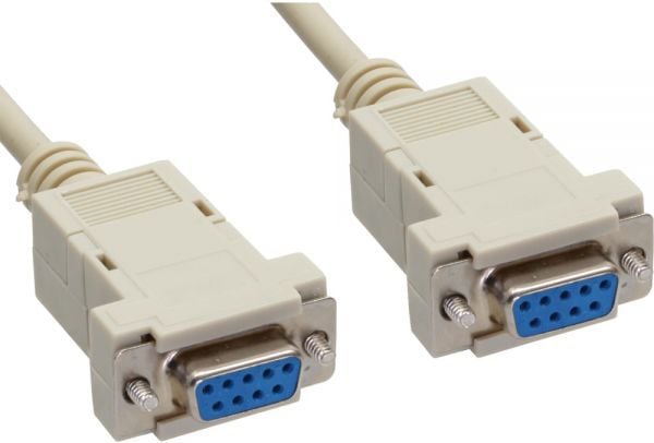 Cablu inline Null modem de cablu DB9 de sex feminin - de sex feminin 10m gri (12226)