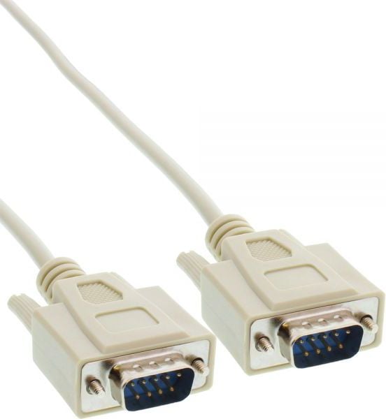 Cablu inline D-sub 9 pini - D-sub 9 pini 2, bej (12212)