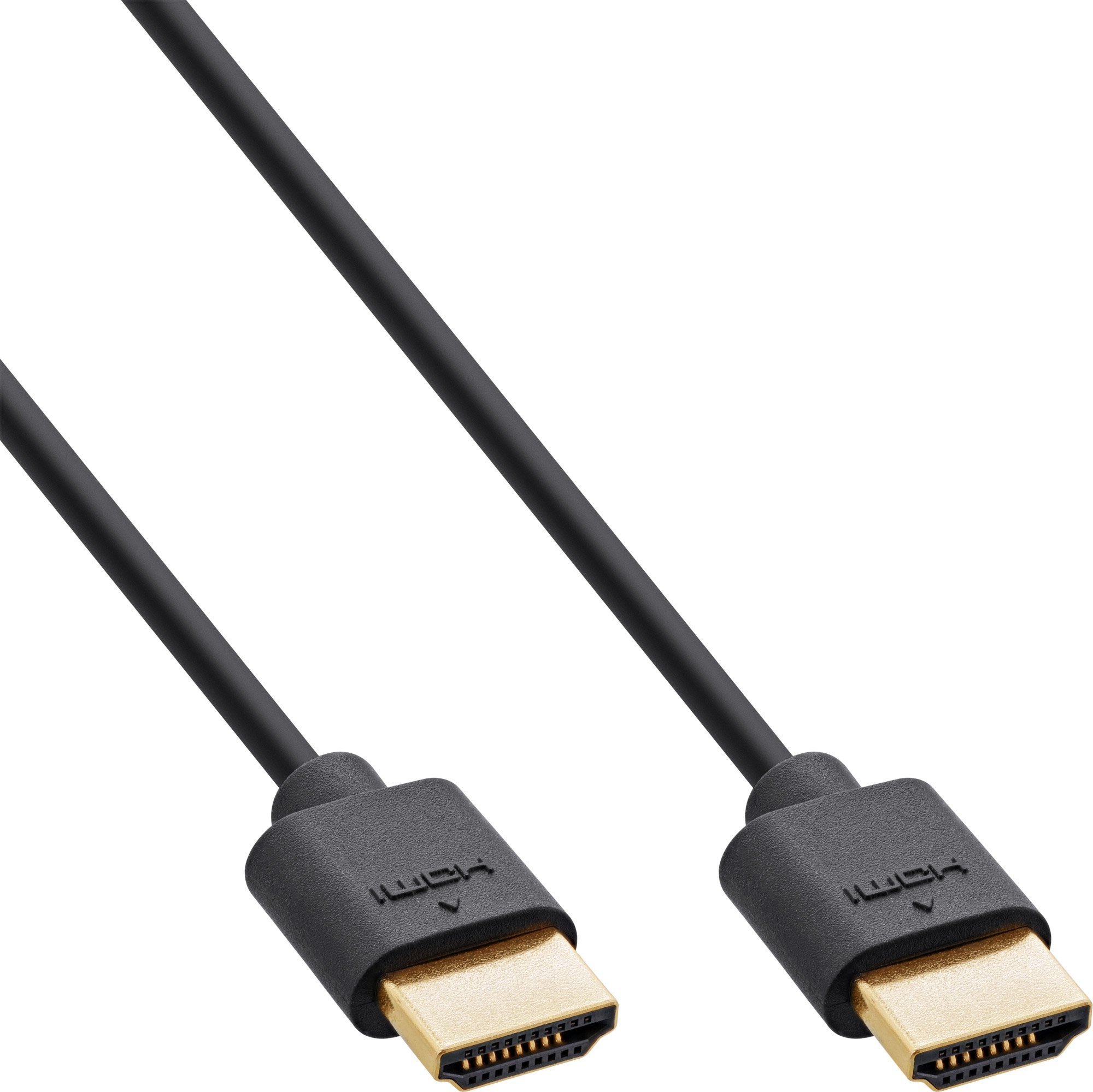 InLine InLine® Cablu HDMI subțire de ultra mare viteză M/M 8K4K placat cu aur negru 0,5 m