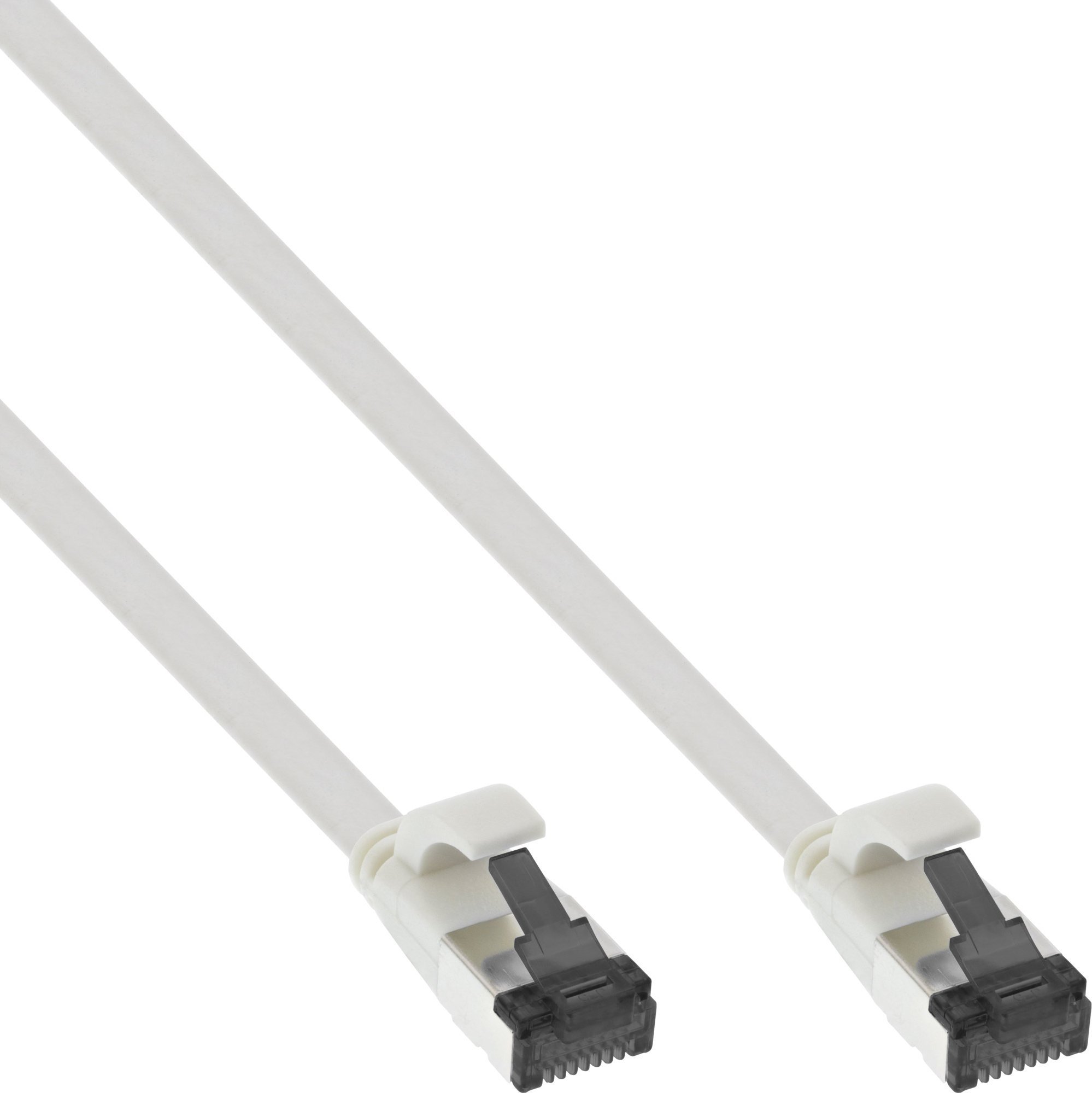 InLine InLine® Cablu plat de corecție, U/FTP, Cat.8.1, TPE fără halogeni, alb, 2m