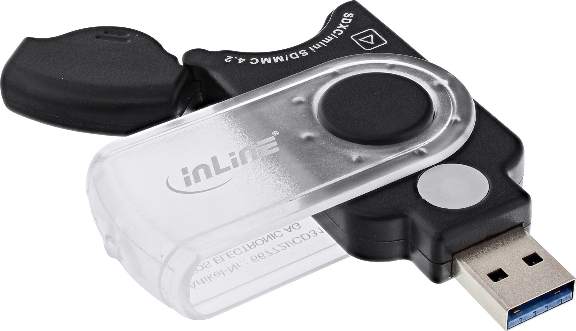 Card reader - InLine InLine® Cititor de carduri mobil USB 3.0, pentru SD/SDHC/SDXC, microSD