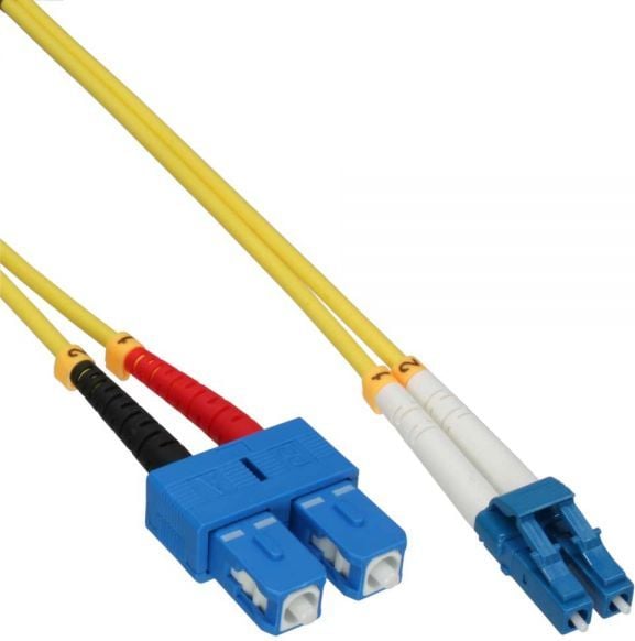 Cablu inline InLine duplex Fibra Optica prin cablu, LC / SC 9/125 gm, OS2, 10m