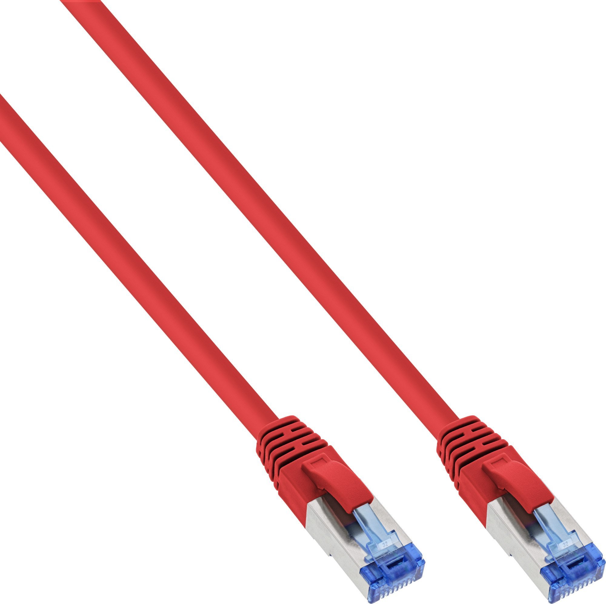 InLine InLine® Patch Cable S/FTP PiMF Cat.6A fără halogen 500MHz roșu 0,25 m