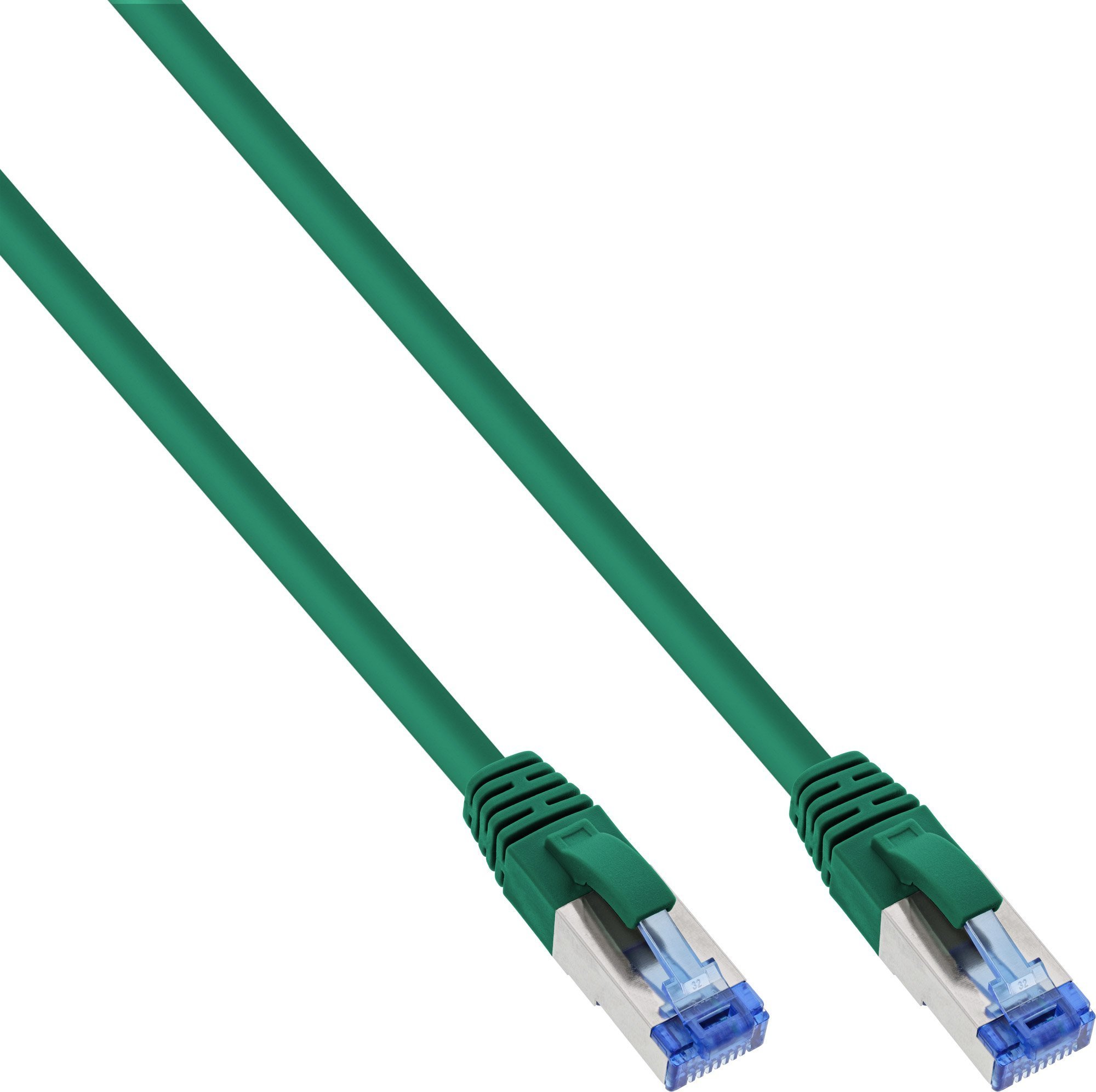 InLine InLine® Patch Cable S/FTP PiMF Cat.6A fără halogen 500MHz verde 0,25 m