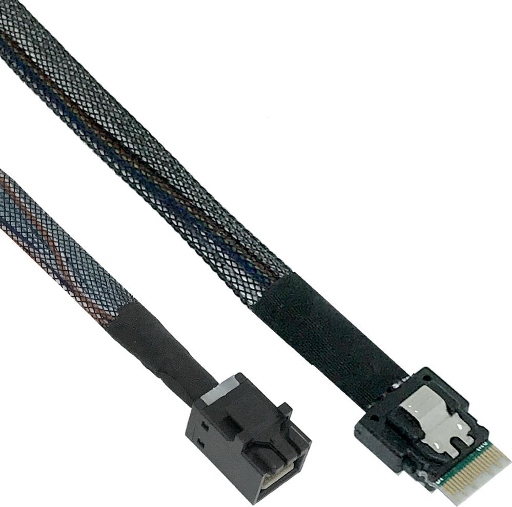 Cablu SAS subțire InLine InLine®, SFF-8654 cu Mini SAS HD SFF-8643, 24 Gb/s, 0,5 m