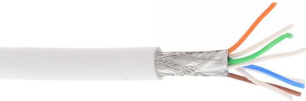 Cablu inline Cablu de instalare S / FTP PIMF, CAT.6, fara halogeni, 500MHz, 100m alb (76899W)