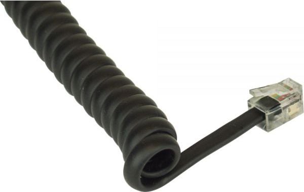 Cablu inline Spiral RJ10 cablu de sex masculin - 2m negru de sex masculin (18893)