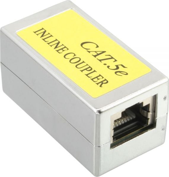 Cablu inline Adaptor Crossover directa, Cat.5e, 2x RJ45 ecranat de sex feminin (69994)