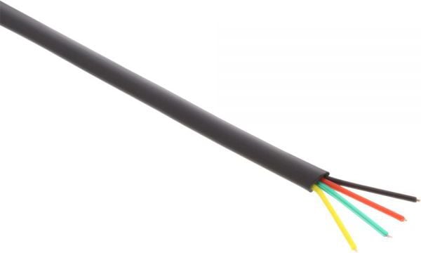 Cablu inline Modulare de cablu 6 conductori, negru inel, 100m (69986)
