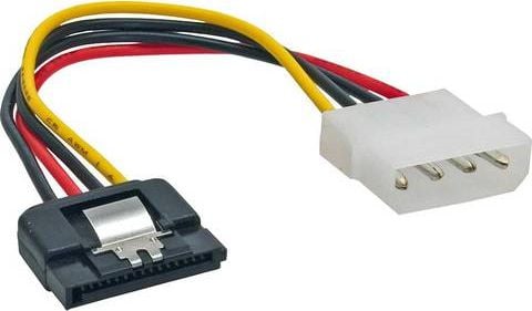 InLine SATA cablu de alimentare cu 4 pini Molex 15 pini SATA cu 0.3m zăvor