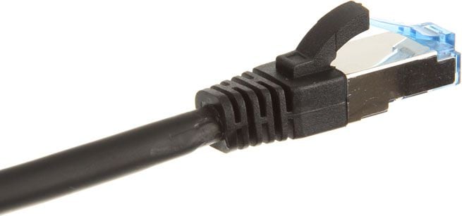 Cablu inline Patch cord Cat.6 S / FTP (PIMF), 500MHz, negru, 10m (76800S)