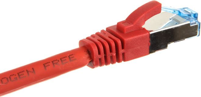Cablu inline Patch cord Cat.6 S / FTP (PIMF), 500MHz, rosu, 0.5m (76850R)