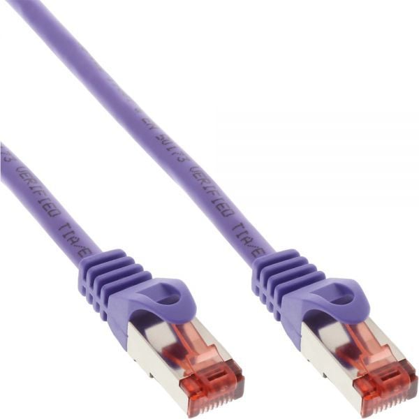 Cablu inline Patch Kabel Sieciowy S/FTP PiMF Cat.6 PVC copper fioletowy 7.5m - 76407P