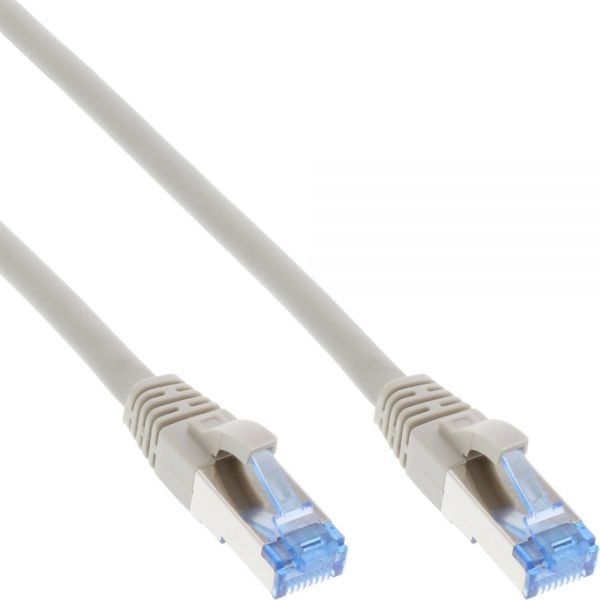 Cablu inline Patchcord S/FTP, PiMF, Cat.6A, halogen free, 500MHz, szary 15m (76815)