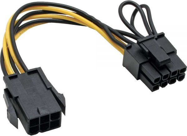 Cablu inline adaptor de 6 pini de alimentare - 8 pini PCIe (26626)