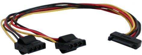 Cablu inline Adaptor SATA 2x Molex - 30cm (29684)